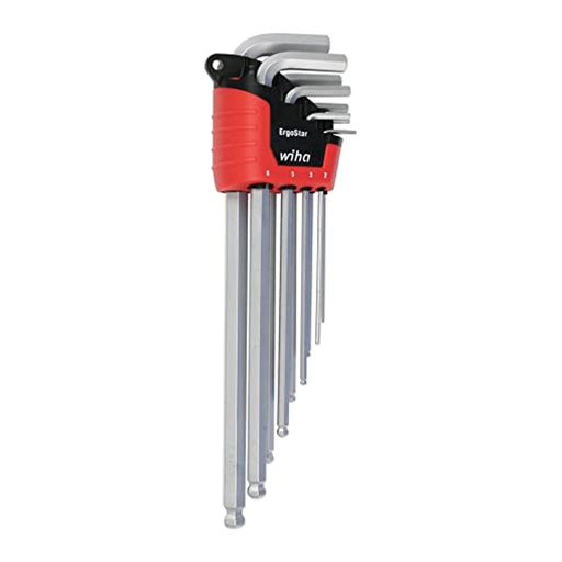 [HC126257] WIHA JGO LLAVE HEX L 66996 9PZ  MILIM EXTR BOLA