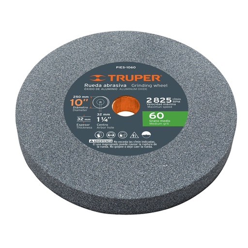 [HC14273] TRUPER PIEDRA P/ESMERIL 10 X 1-1/4 GRANO 60 PIES-1060