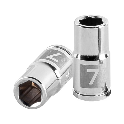 [HC13613] TRUPER DADO CUADRO 1/4 HEXAGONAL METRICO 7 MM D-4707-M