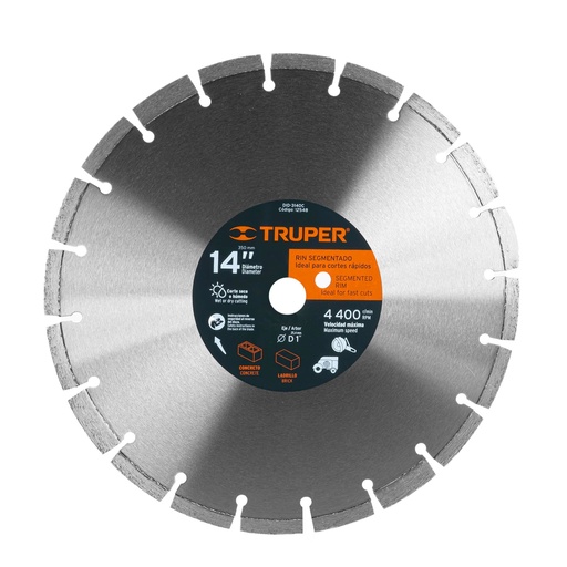[HC20908] TRUPER DISCO DE DIAMANTE 14 PARA CONCRETO DDT-1527D