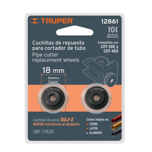 [HC14421] TRUPER REPUESTO CUCHILLAS CORTADOR TUBO COT-45X/30E REP-COT-