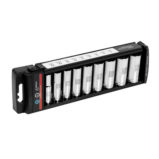 [HC13946] TRUPER JGO DE DADOS LARGOS CUADRO 3/8 9 PZAS JD-3/8X9LP