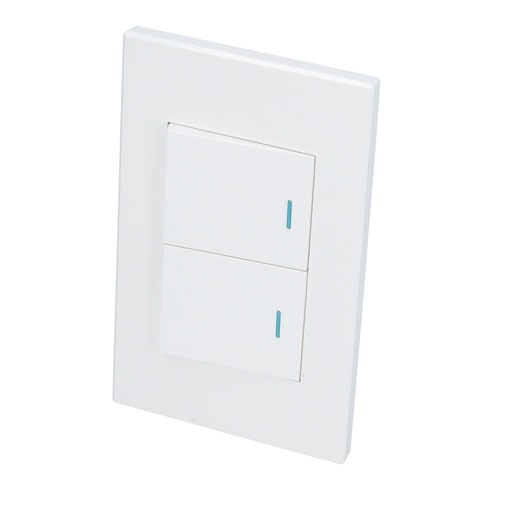 [HC128064] SURTEK PLACA P622B  2APAGADORBLANCO PREMIUM 1/2