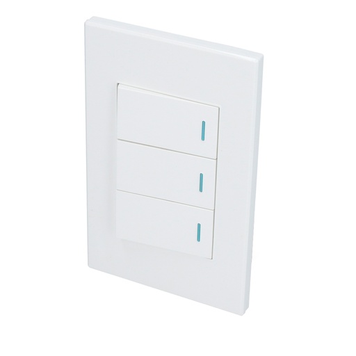 [HC128066] SURTEK PLACA P623B  3APAGADORBLANCO PREMIUM 1/3