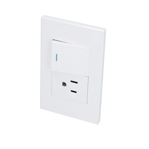 [HC128068] SURTEK PLACA P624B  1APAGADOR1CONT BLANCO PREMIUM 1/2