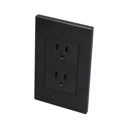 [HC128075] SURTEK PLACA P627N  CONTACTODUPLEX NEGRO PREMIUM 1/1