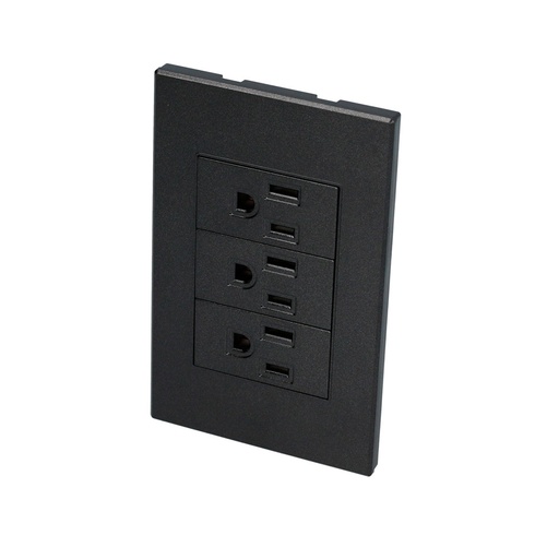 [HC128077] SURTEK PLACA P628N  3CONTACTOSNEGRO PREMIUM 1/3