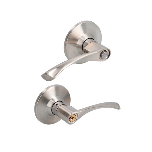 [HC128008] PROLOK CERRADURA MANIJA BAÑO  NIQUEL SATIN CURVA 11MAP