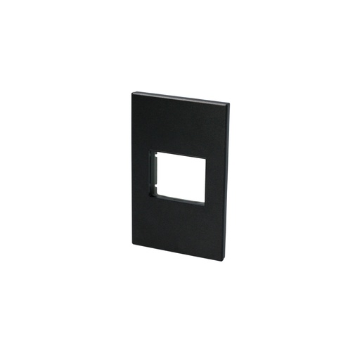 [HC128522] SURTEK PLACA P601N  1MODULO1/2 NEGRO PREMIUM