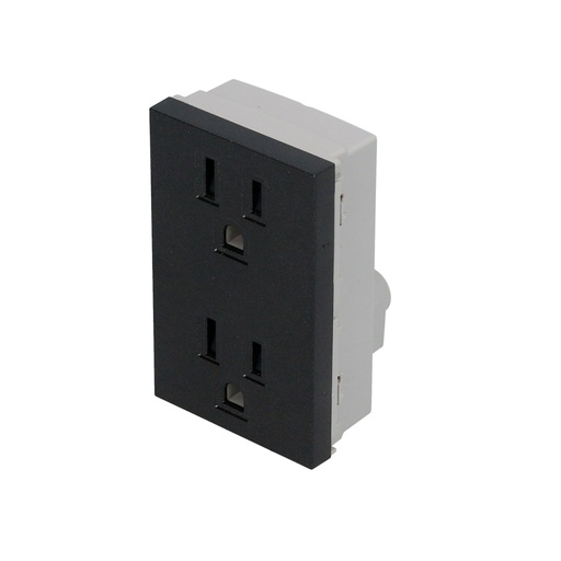 [HC128544] SURTEK CONTACTO DUPLEX P612N 1/1 NEGRO PREMIUM