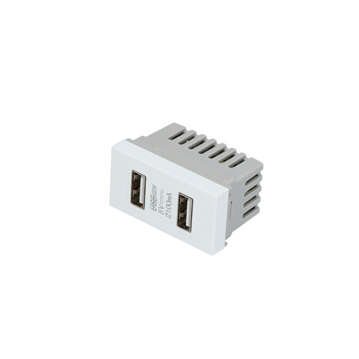 [HC128551] SURTEK CONTACTO USB DOB P617B 5V 1/3 BCO PREMIUM 110/220