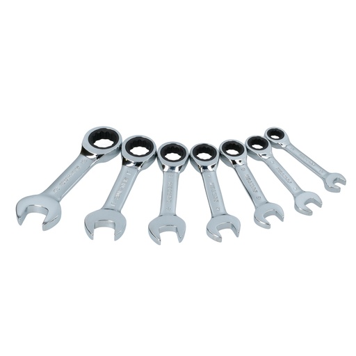 [HC127038] SURTEK JGO LLAVES COMB 7PZ    MATRACA CORTA MET 100577