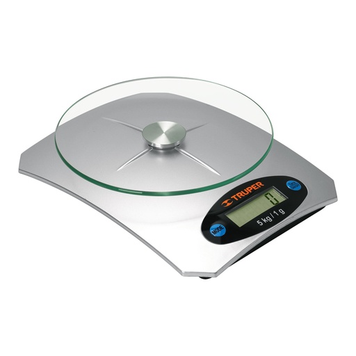 [HC126931] TRUPER BASCULA DIGITAL 5KG    D/CRISTAL P/COCINA BASE-5EC