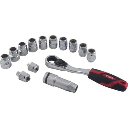 [HC132580] URREA JGO 3/8" DADOS Y ACC 14PZ5201GT