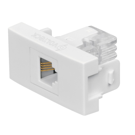 [HC14515] VOLTECK TOMA DE TEL+FONO, L-NEA OSLO,COLOR BLANCO