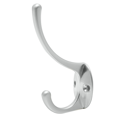 [HC111700] LOCK GANCHO PERCHERO DOBLE LATON  12PE