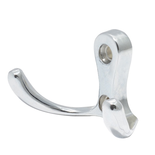 [HC111701] LOCK GANCHO PERCHERO DOBLE NIQUEL  13PE