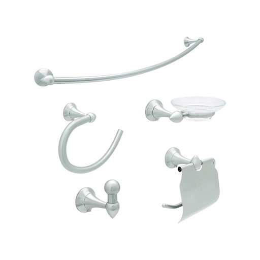 [HC126316] URREA ACCESORIOS P/BAÑO JGO   5PZ CROMO 3100