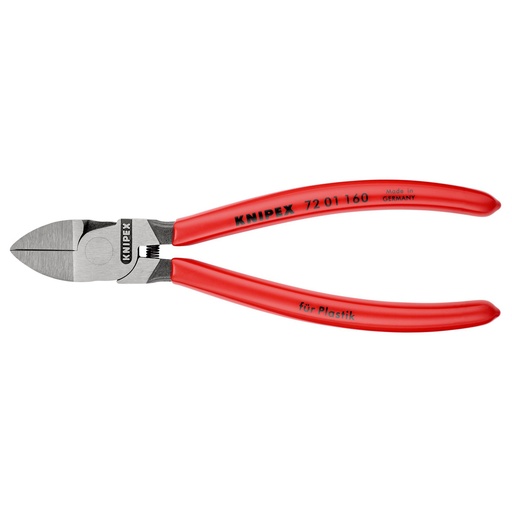 [HC133610] KNIPEX PINZA CORTE DIAGONAL P/MATERIAL BLANDO 6" 72 01 160SB
