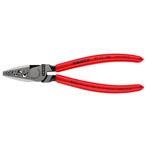 [HC133619] KNIPEX PINZA PONCHADORA P/TERMINALES DE PTAS 7" 97 71 180SB
