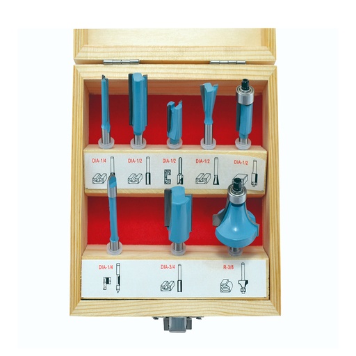 [HC133959] SILVERLINE JGO BROCAS P/ROUTER8PZ C/ESTUCHE