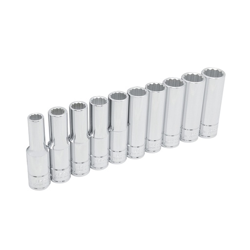 [HC130483] URREA DADOS JGO 10PZ 1/2" 54215 LARGOS METRICOS 12PTSf