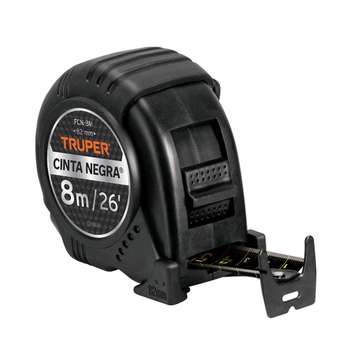 [HC137362] TRUPER FLEXOMETRO 27MMX8MT    CINTA NEGRA FCN-8M