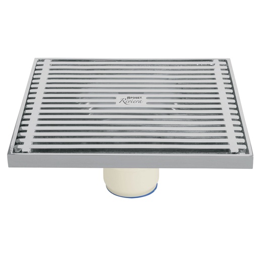 [HC23697] FOSET RESUMIDERO CUADRADO DE  LATON 6X6" RIVIERA RS-802