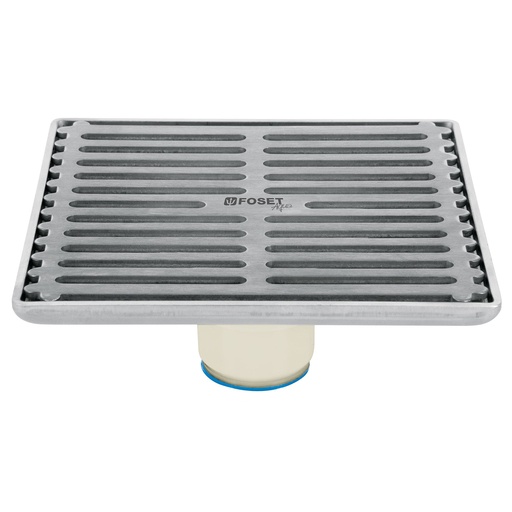 [HC23696] FOSET RESUMIDERO CUADRADO A.  INOXIDABLE 6X6" AQUA RS-702