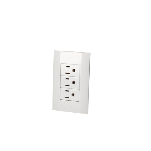 [HC142294] SURTEK PLACA P428B 3CONTACTOS BLANCO 1/3