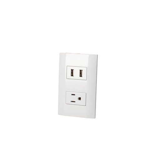 [HC142296] SURTEK PLACA P432B 1CONTACTO  1USB BLANCO 1/3