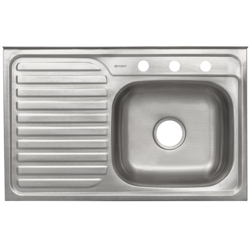 [HC23707] FOSET TARJA 1PILA 1ESC DER    80X50CM INOX S/P