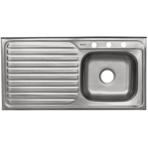 [HC23705] FOSET TARJA 1PILA 1ESC DER    100X50CM INOX S/P