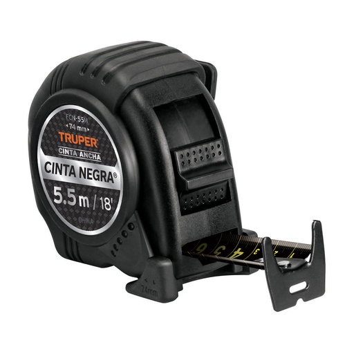 [HC137361] TRUPER FLEXOMETRO 27MMX5.5MT  CINTA NEGRA FCN-55M