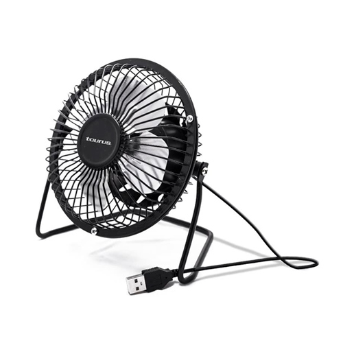 [HC142174] TAURUS VENTILADOR D/ESCRITORIO4" 5V USB MET.
