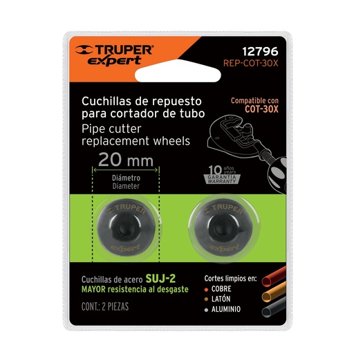 [HC136050] TRUPER CUCHILLA REP-COT-30X 2PZREPUESTO P/CORTATUBO