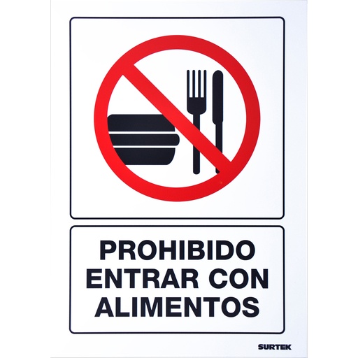 [HC142198] SURTEK SENAL SES38            "PROHIBIDO ALIMENTOS"
