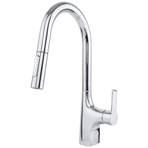 [HC143426] URREA MONOMANDO P/FREGADERO   CROMO NARIZ RETRACTIL 2FUNC
