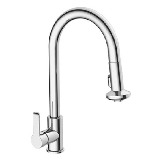 [HC143431] URREA MONOMANDO P/FREGADERO   CROMO NARIZ RETRACTIL 2FUNC