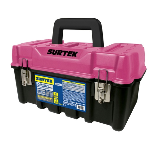 [HC137304] SURTEK CAJA DE PLASTICO SURCPS17K 17X9X8 ROSA