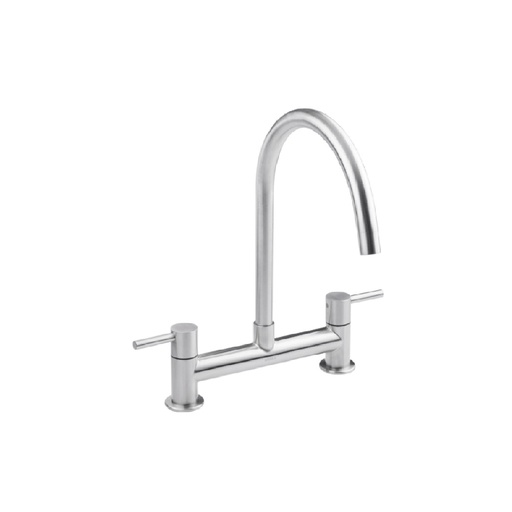[HC143437] URREA MEZCLADORA P/FREGADERO  8" AC INOX A PISO CPO EXT 9335