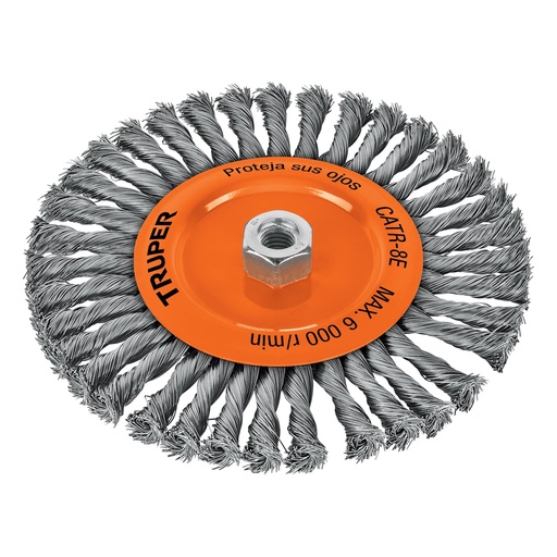 [HC99149] TRUPER CARDA CATR-8E 8" TRENZADA CIRCULAR P/ESMERILAD