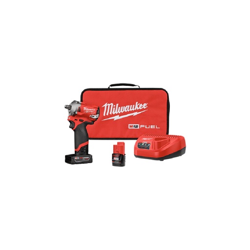 [HC135935] MILWAUKEE LLAVE DE IMPACTO 2555-22 1/2"M12 C/BAT Y CARGADOR