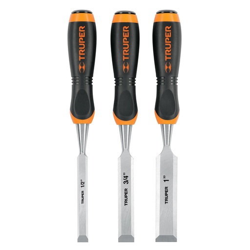 [H012186] TRUPER JGO FORMONES 3PZ 1/2,  3/4, 1" MGO CONFORD GRIP JFT-3