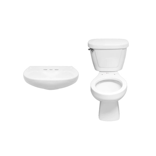 [HC136216] CATO PAQUETE WC JAZMIN        BLANCO REDONDO (TAZA-TANQ-LAV)