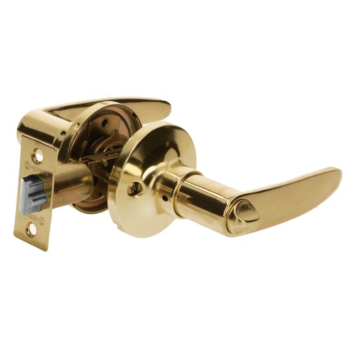 [HC13388] HERMEX CERRADURA MANIJA LATON BRILLANTE, RECAMA