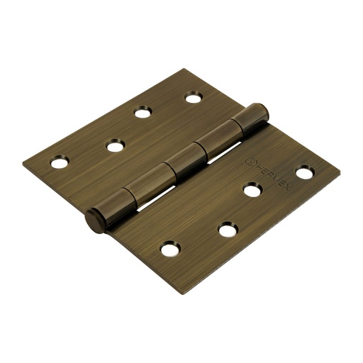 [HC13176] HERMEX BISAGRA CUADRA 4 LATON ANT CAB PLANA