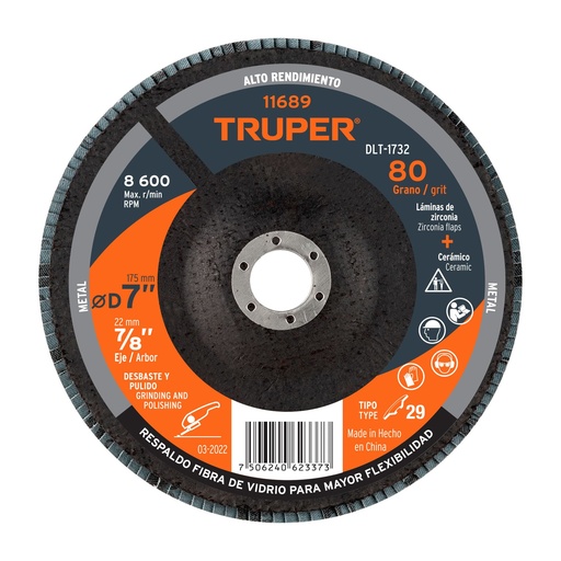 [HC13681] TRUPER DISCO LAMINADO DLT-1732 7/8"X7"