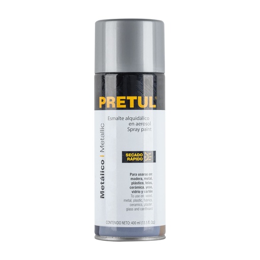 [HC129972] PRETUL PINTURA AEROSOL PLATA  MET 400ML BTE ESB PAM-PL-P