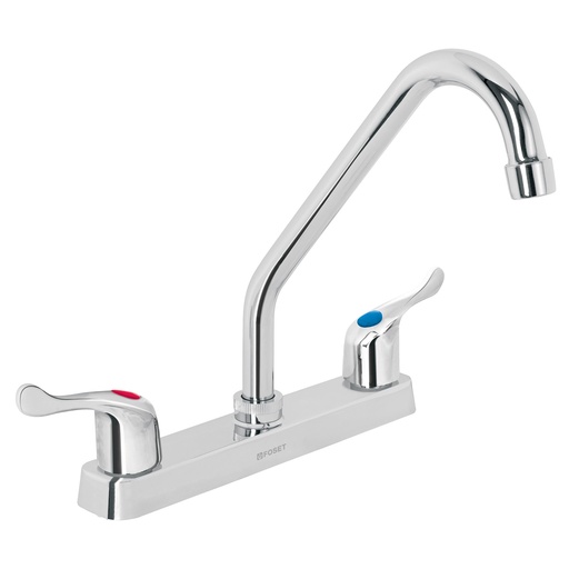 [HC23036] FOSET FP-318P MEZCLADORA PLASTICO FREGADERO  CURVO  MANERALE